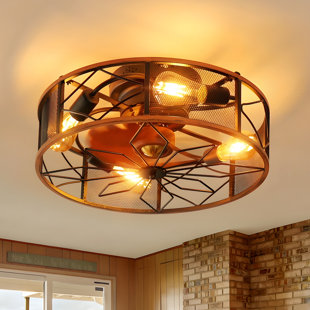 Ohniyou Criss-cross Caged Ceiling Fan | Wayfair